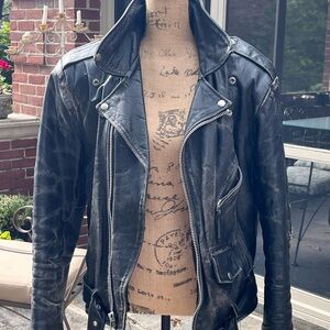 Men’s Vintage Thinsulate Leather Biker Jacket